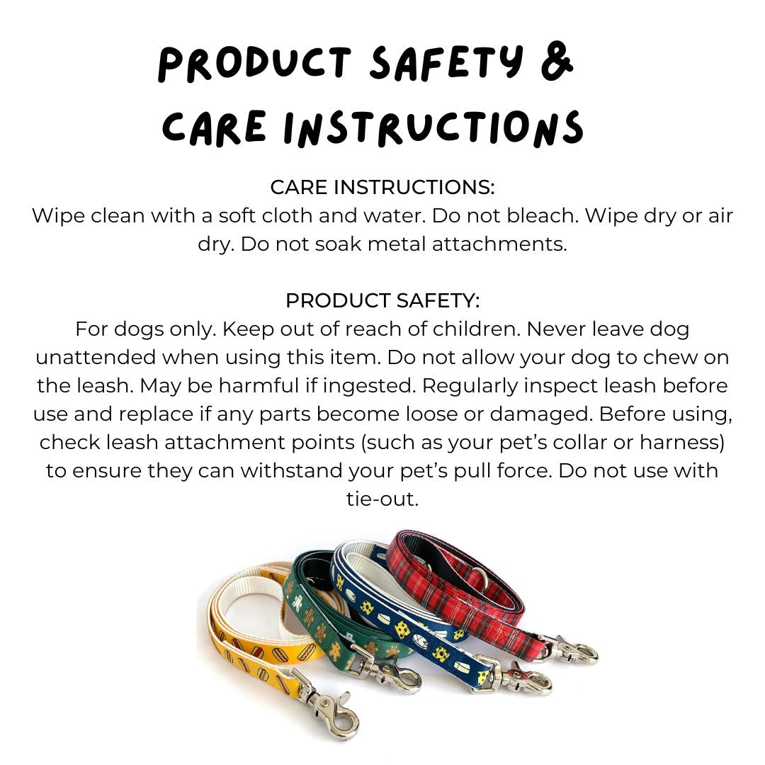 Green Plaid Dog Lead