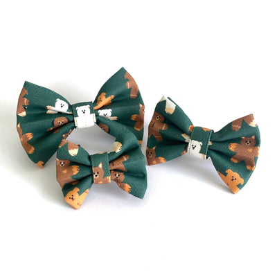 Gingerbread Furiends Dog Bow Tie