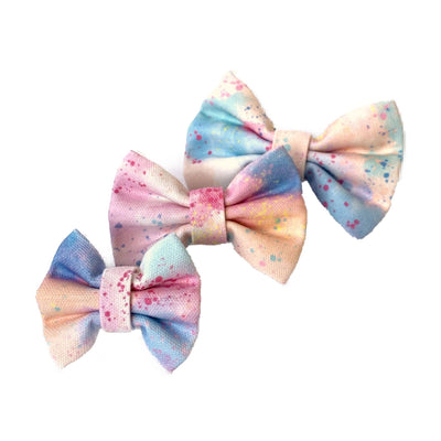 Cotton Candy Clouds Dog Bow Tie