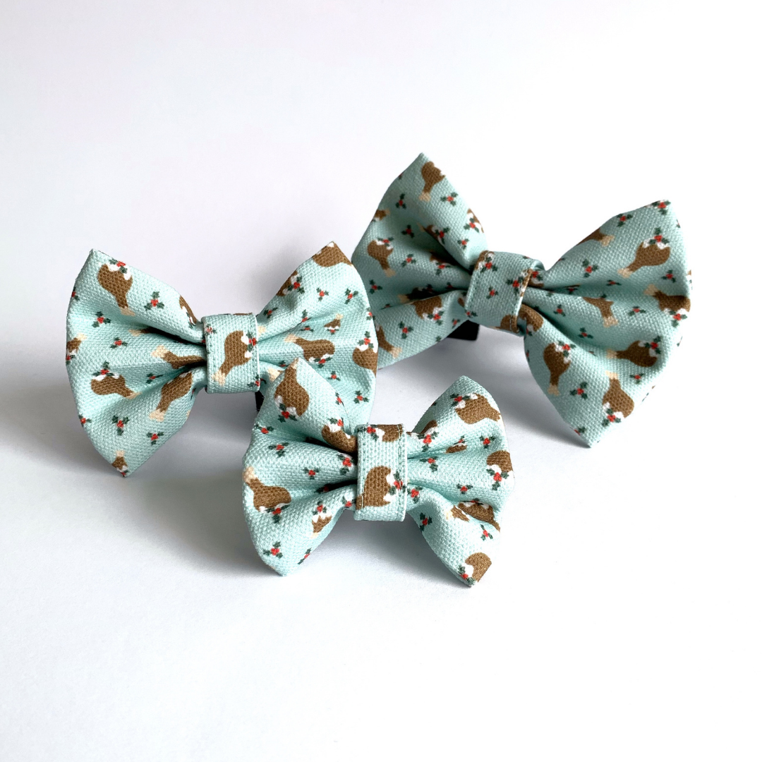 Christmas Chimken Dog Bow Tie