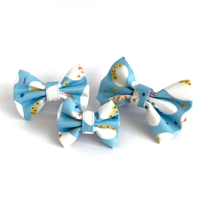 Floral Eggs Dog Bow Tie
