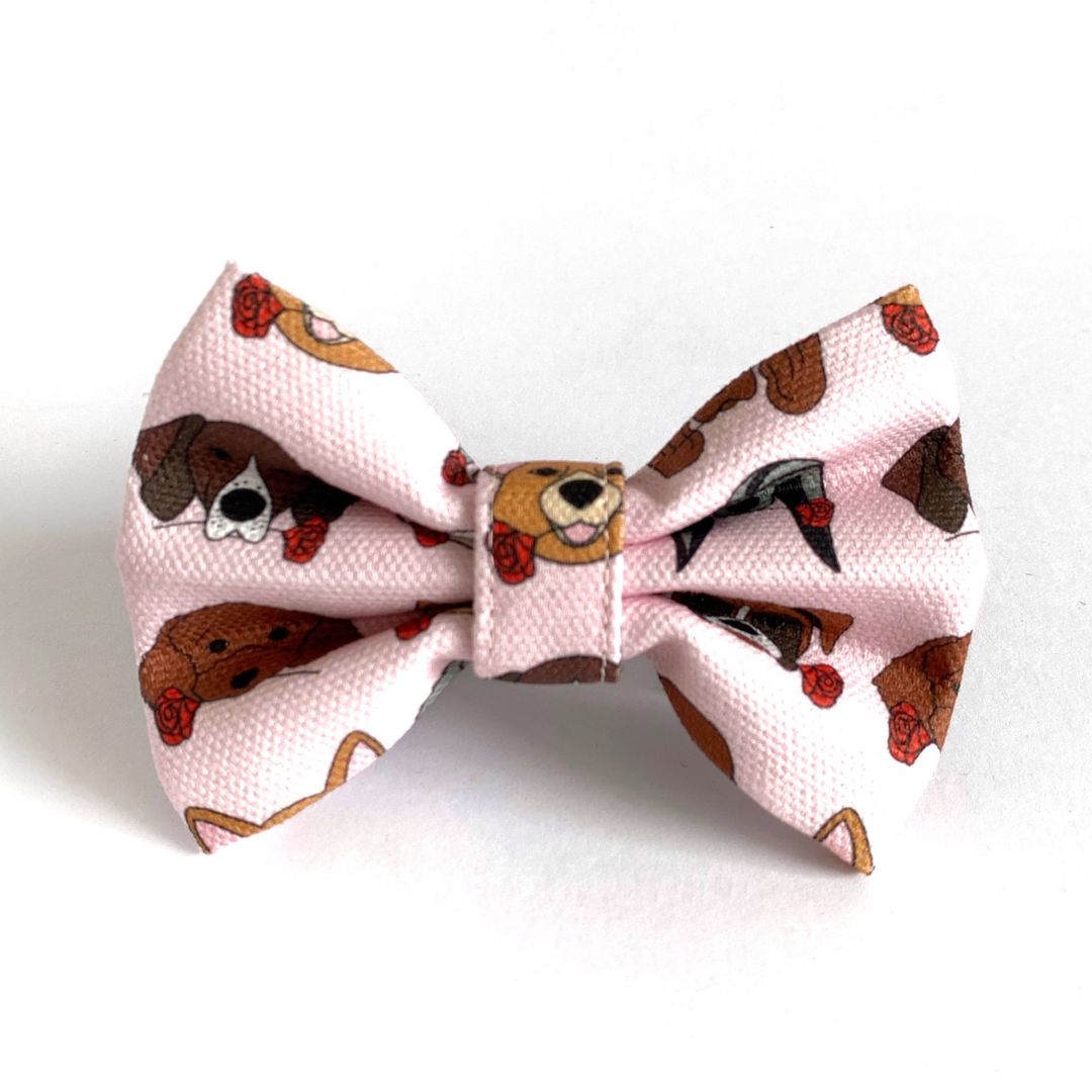 Pups & Roses Dog Bow Tie